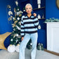 Rachelle Stripe Detail Jumper Blue