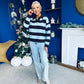 Rachelle Stripe Detail Jumper Blue