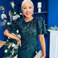 Berkley Sequin Occasion Dress Forest Pre Order 11 Dec