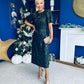 Berkley Sequin Occasion Dress Forest Pre Order 11 Dec