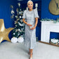 Berkley Sequin Occasion Dress Silver