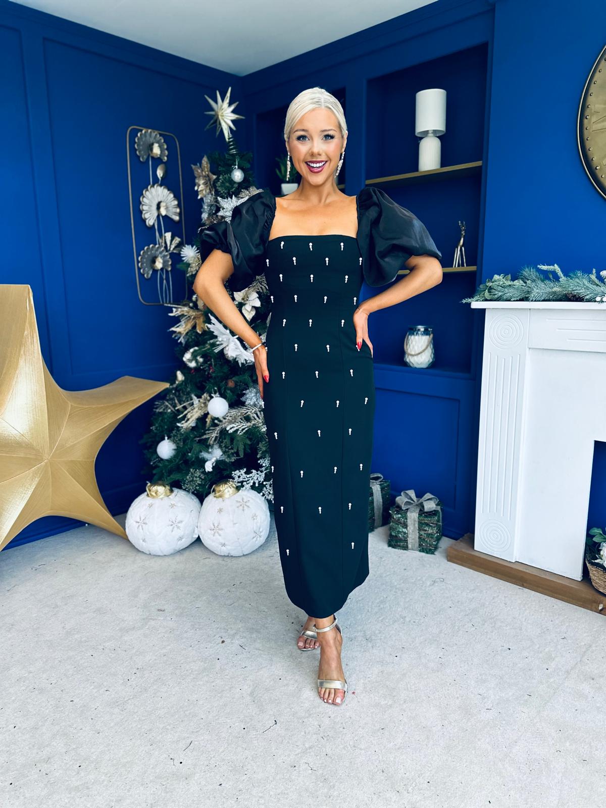 Ivy Embellished Occasion Dress Black Pre Order 11 Dec