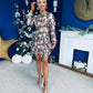 Ciara Floral Sequin Occasion Mini Dress