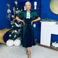 Caoimhe Pearl & Velvet Occasion Dress Forest Pre Order 13 Dec