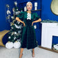 Caoimhe Pearl & Velvet Occasion Dress Forest Pre Order 13 Dec
