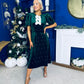 Caoimhe Pearl & Velvet Occasion Dress Forest Pre Order 13 Dec