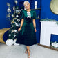Caoimhe Pearl & Velvet Occasion Dress Forest Pre Order 13 Dec