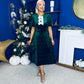Caoimhe Pearl & Velvet Occasion Dress Forest Pre Order 13 Dec
