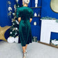 Caoimhe Pearl & Velvet Occasion Dress Forest Pre Order 13 Dec