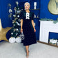 Caoimhe Pearl & Velvet Occasion Dress Black Pre Order 13 Dec