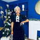 Caoimhe Pearl & Velvet Occasion Dress Black Pre Order 13 Dec