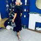 Caoimhe Pearl & Velvet Occasion Dress Black Pre Order 13 Dec