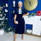 Caoimhe Pearl & Velvet Occasion Dress Navy Pre Order 13 Dec