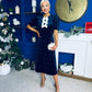Caoimhe Pearl & Velvet Occasion Dress Navy Pre Order 13 Dec
