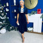 Caoimhe Pearl & Velvet Occasion Dress Navy Pre Order 13 Dec