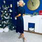 Caoimhe Pearl & Velvet Occasion Dress Navy Pre Order 13 Dec