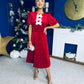 Caoimhe Pearl & Velvet Occasion Dress Red Pre Order 13 Dec