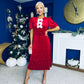 Caoimhe Pearl & Velvet Occasion Dress Red Pre Order 13 Dec