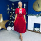 Caoimhe Pearl & Velvet Occasion Dress Red Pre Order 13 Dec