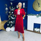 Caoimhe Pearl & Velvet Occasion Dress Red Pre Order 13 Dec