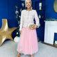 Elizabeth Tweed With Sequin Jacket Pink PRE ORDER Arriving 11 Dec
