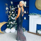 Kim Ombre Sequin Occasion Dress Black