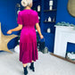 Bethany Detailed Velvet Midi Dress Orchid