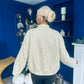 Sharon Tweed With Sequin Bomber Jacket Gold & Cream
