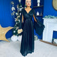 Gail Metallic Detail Occasion Maxi Dress Black