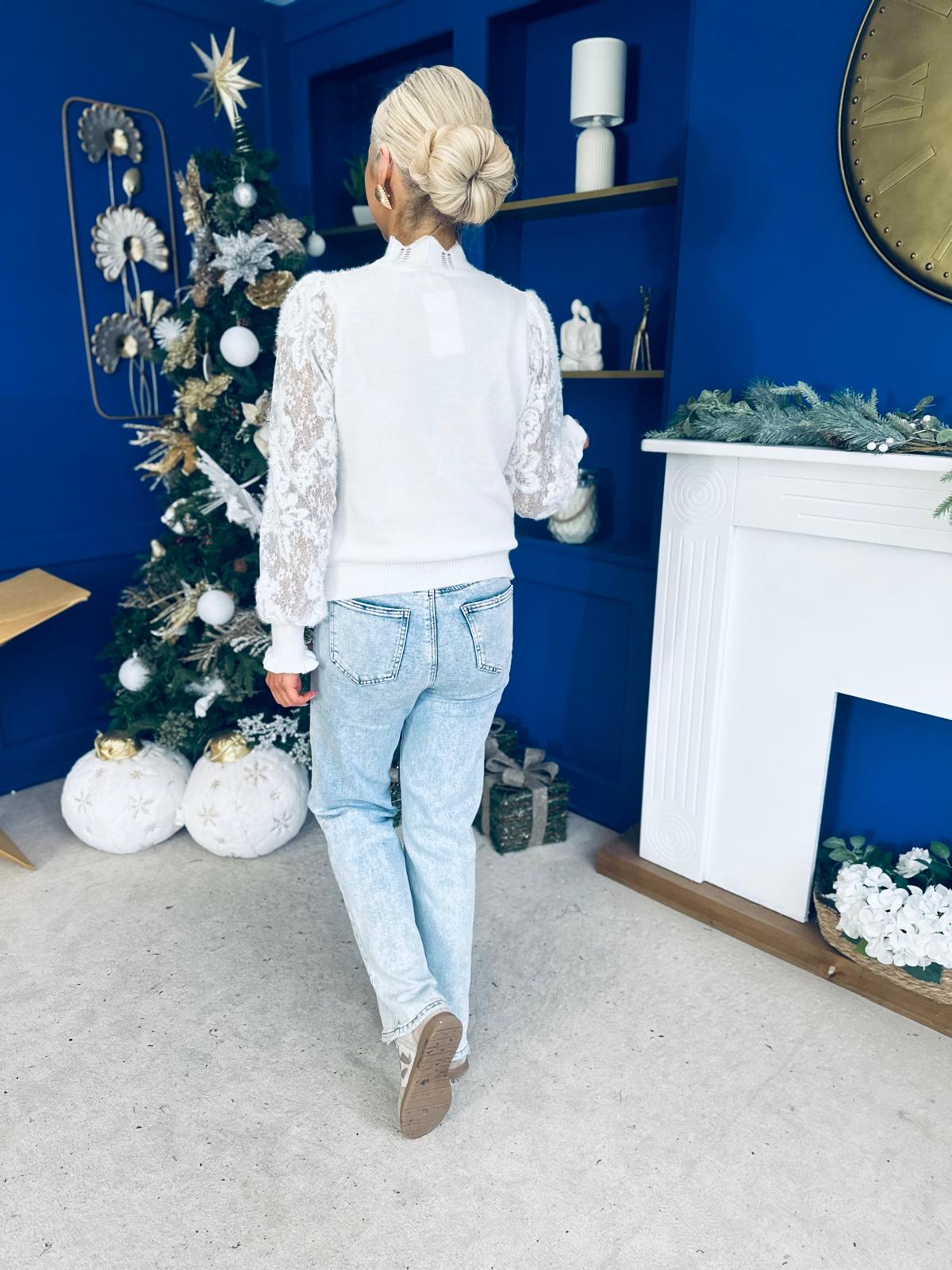 Sara Detailed Cardi Cream