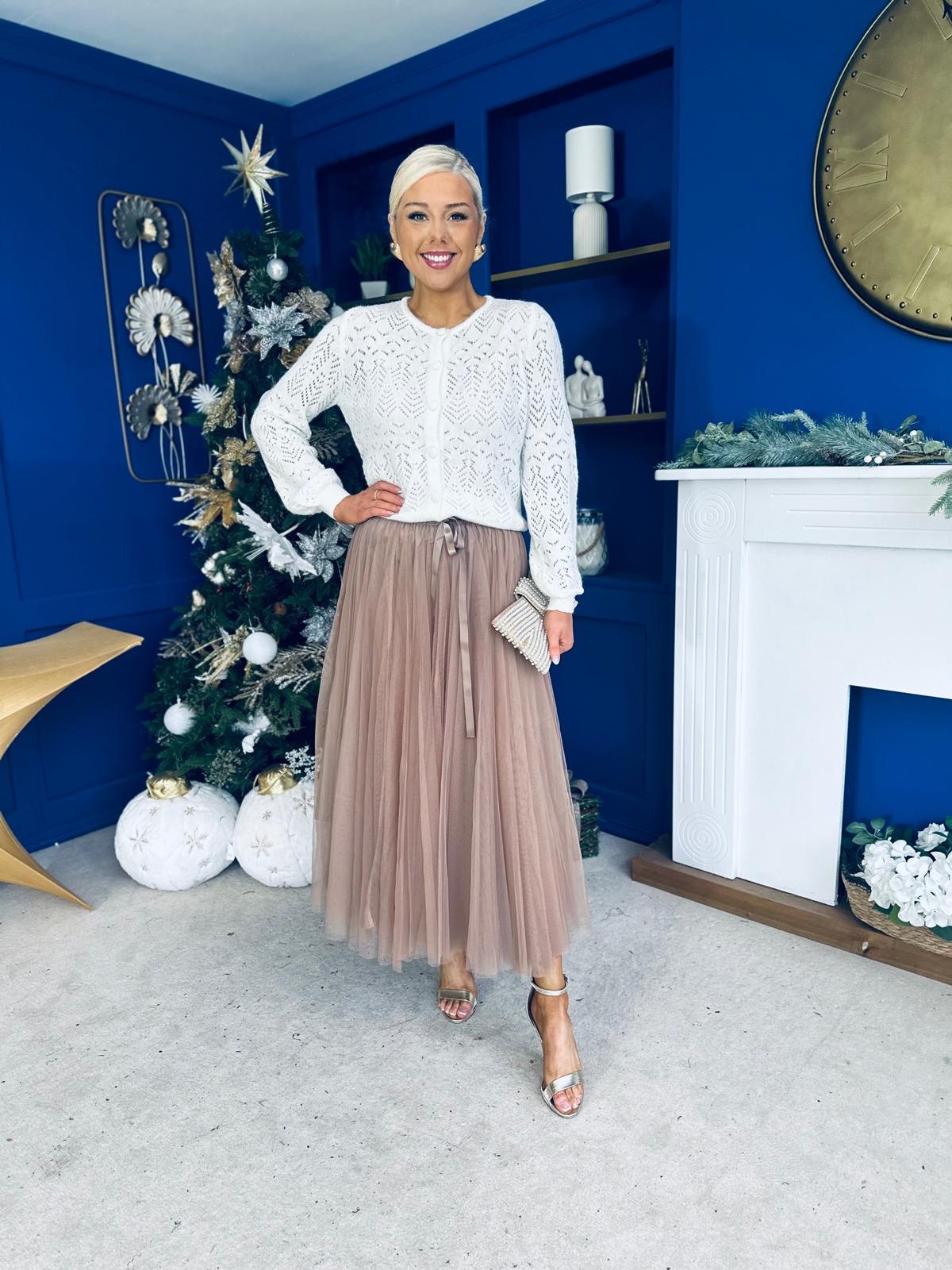 Sara Detailed Cardi Cream