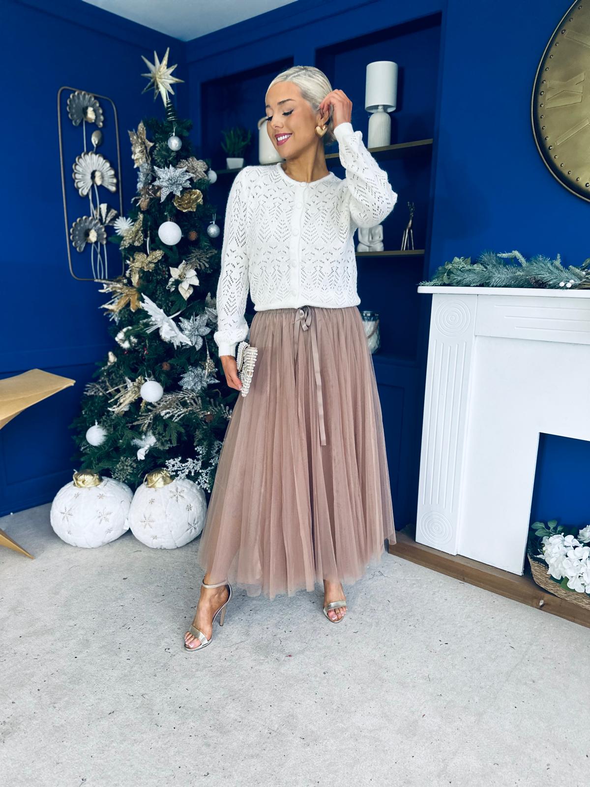 Sara Detailed Cardi Cream