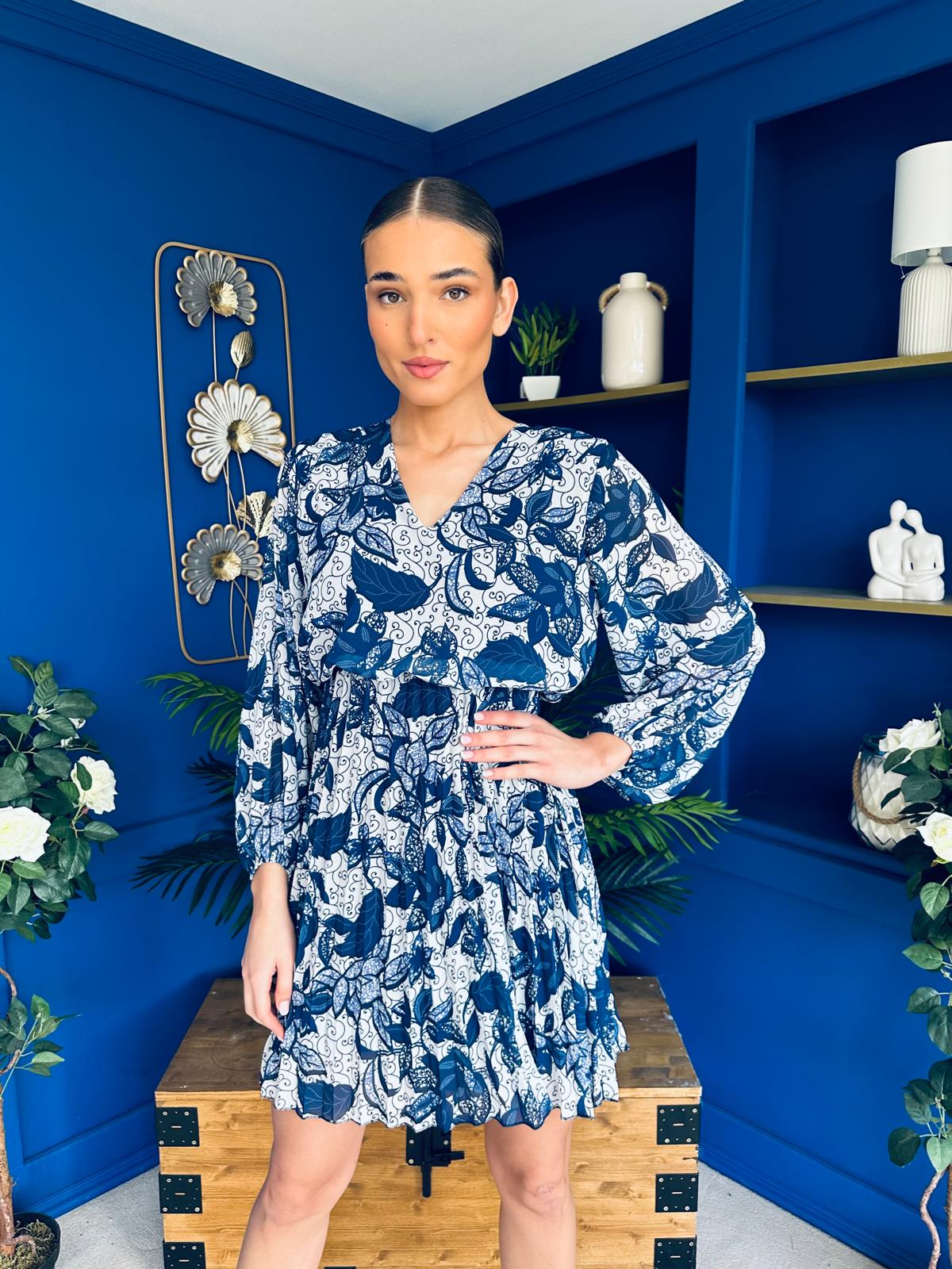 Jack Pleated Mini Blue