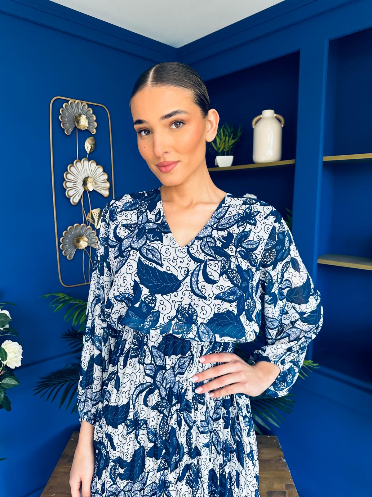 Jack Pleated Mini Blue