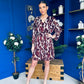 Rianna Pleated Detail Mini Burgundy