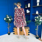 Rianna Pleated Detail Mini Burgundy