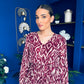 Gayle Pleated Detail Mini Maroon