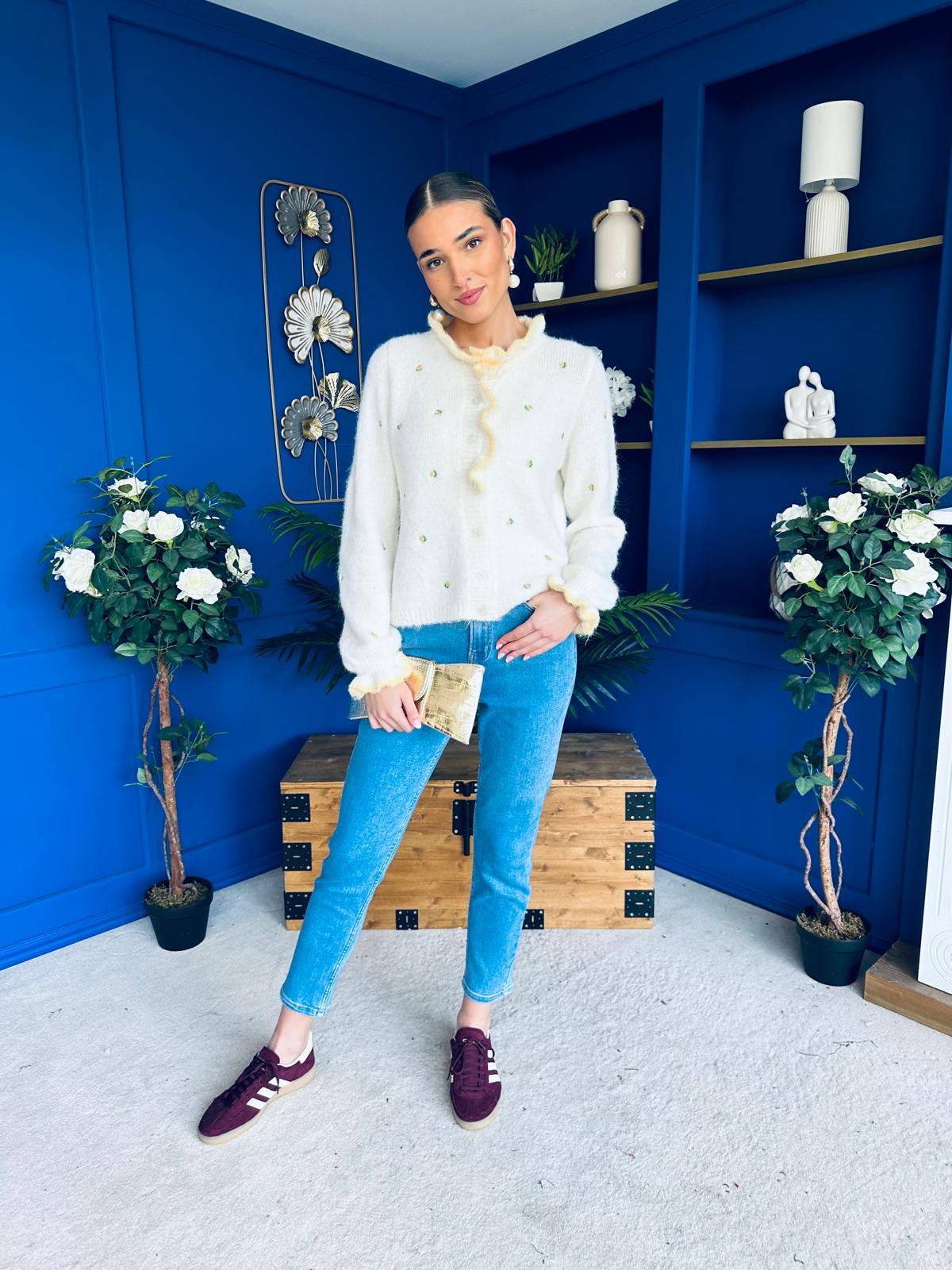 Wren Soft Knit Cardi Floral