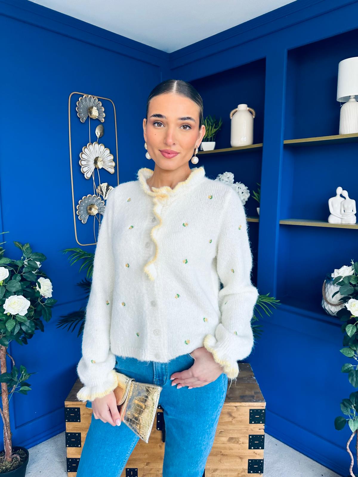 Wren Soft Knit Cardi Floral