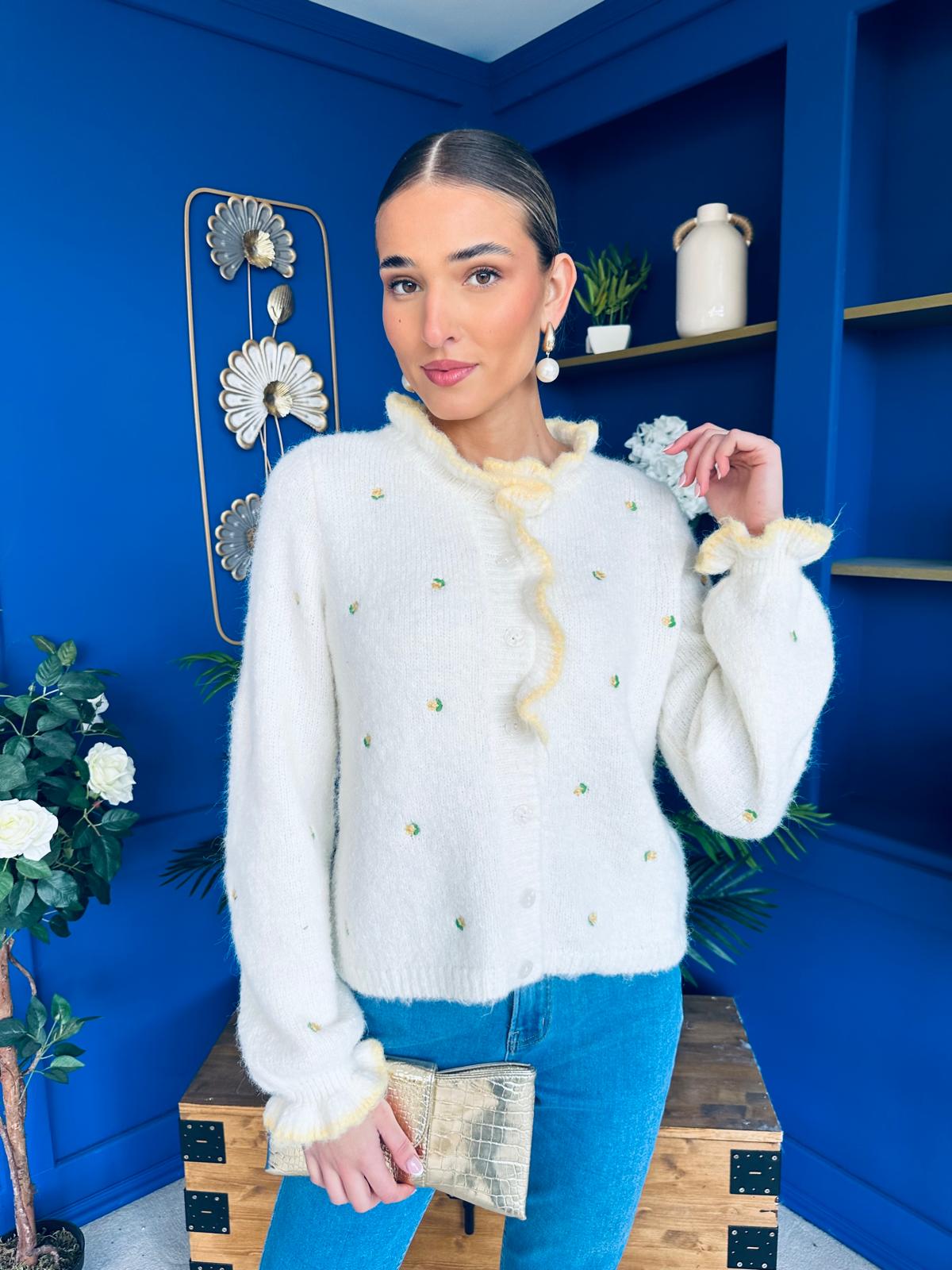 Wren Soft Knit Cardi Floral