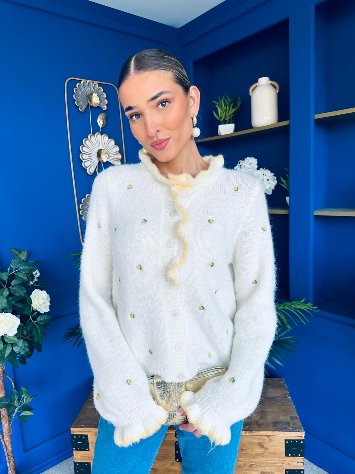 Wren Soft Knit Cardi Floral