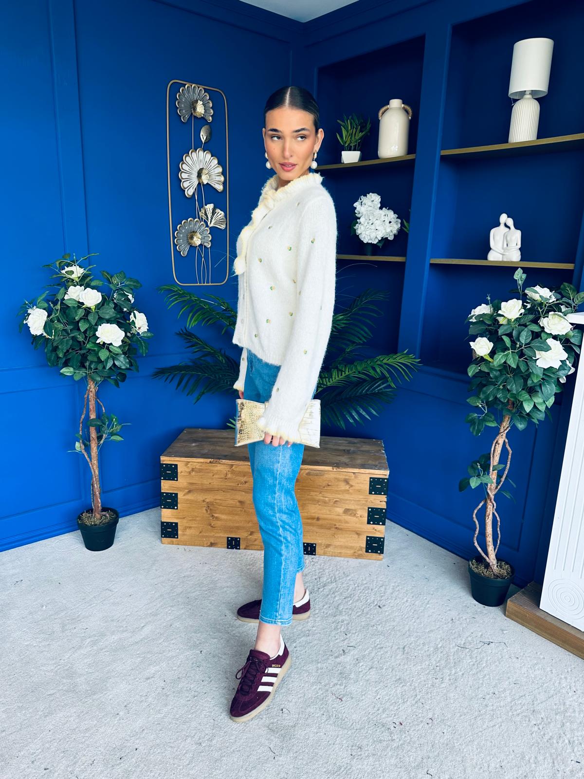 Wren Soft Knit Cardi Floral