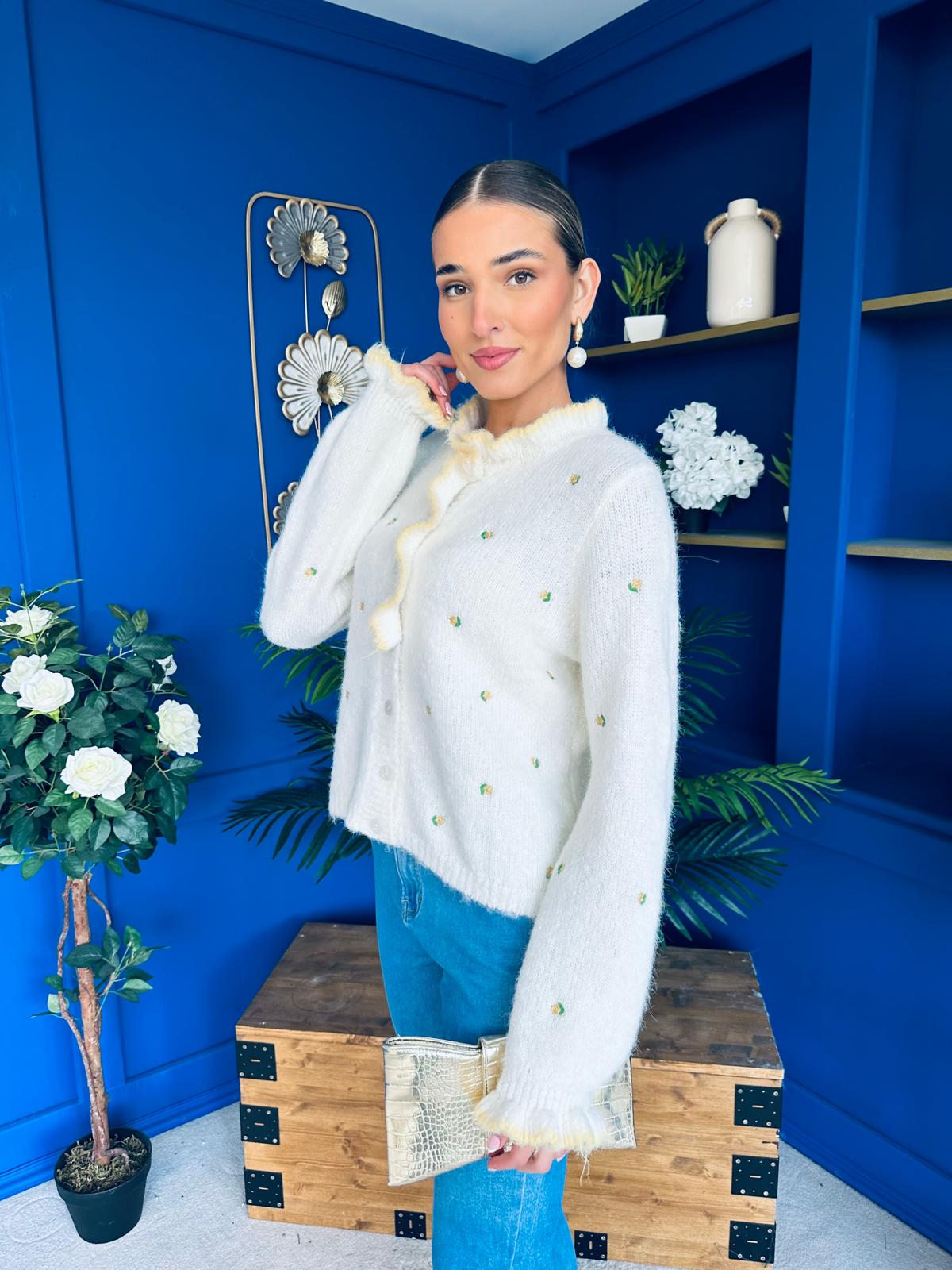 Wren Soft Knit Cardi Floral