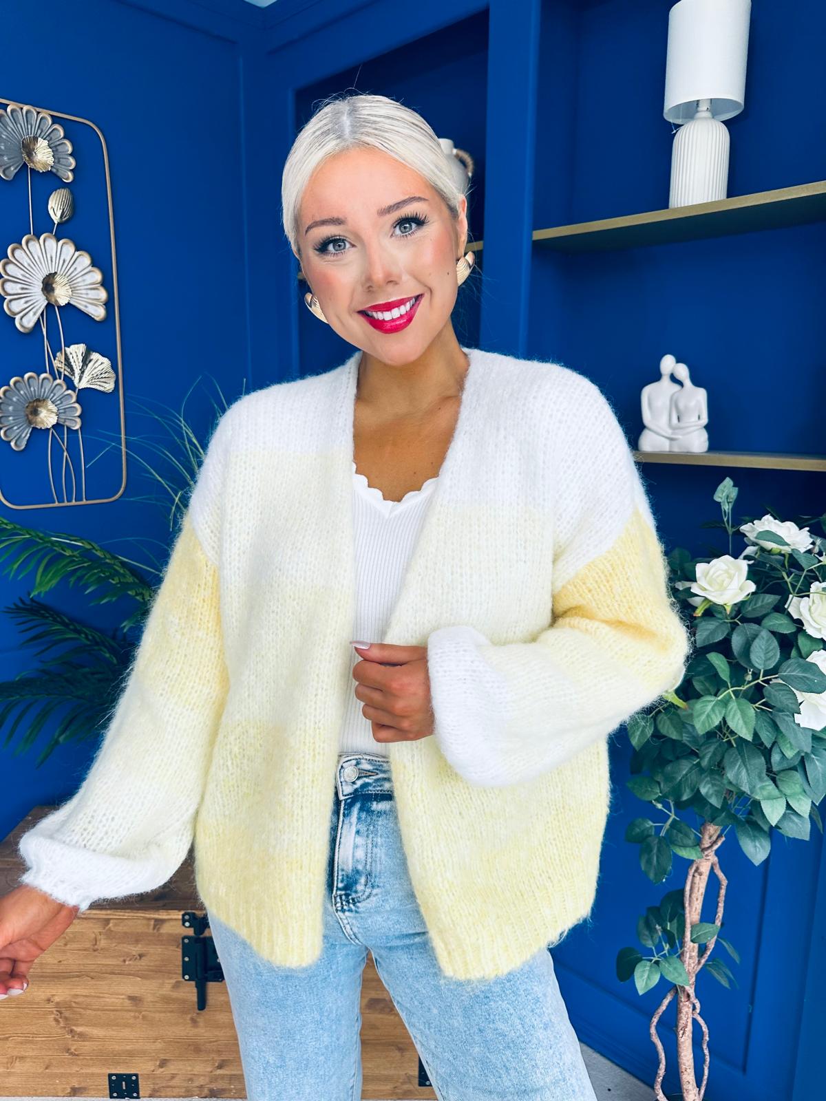 Siofra Soft Knit Cardi Yellow