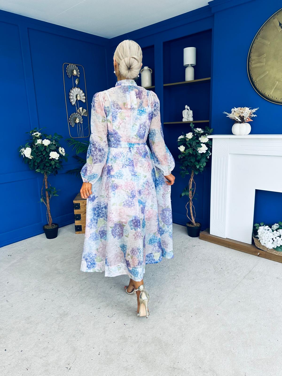 Simone Embellished Occasion Dress Purple