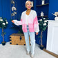 Siofra Soft Knit Cardi Pink
