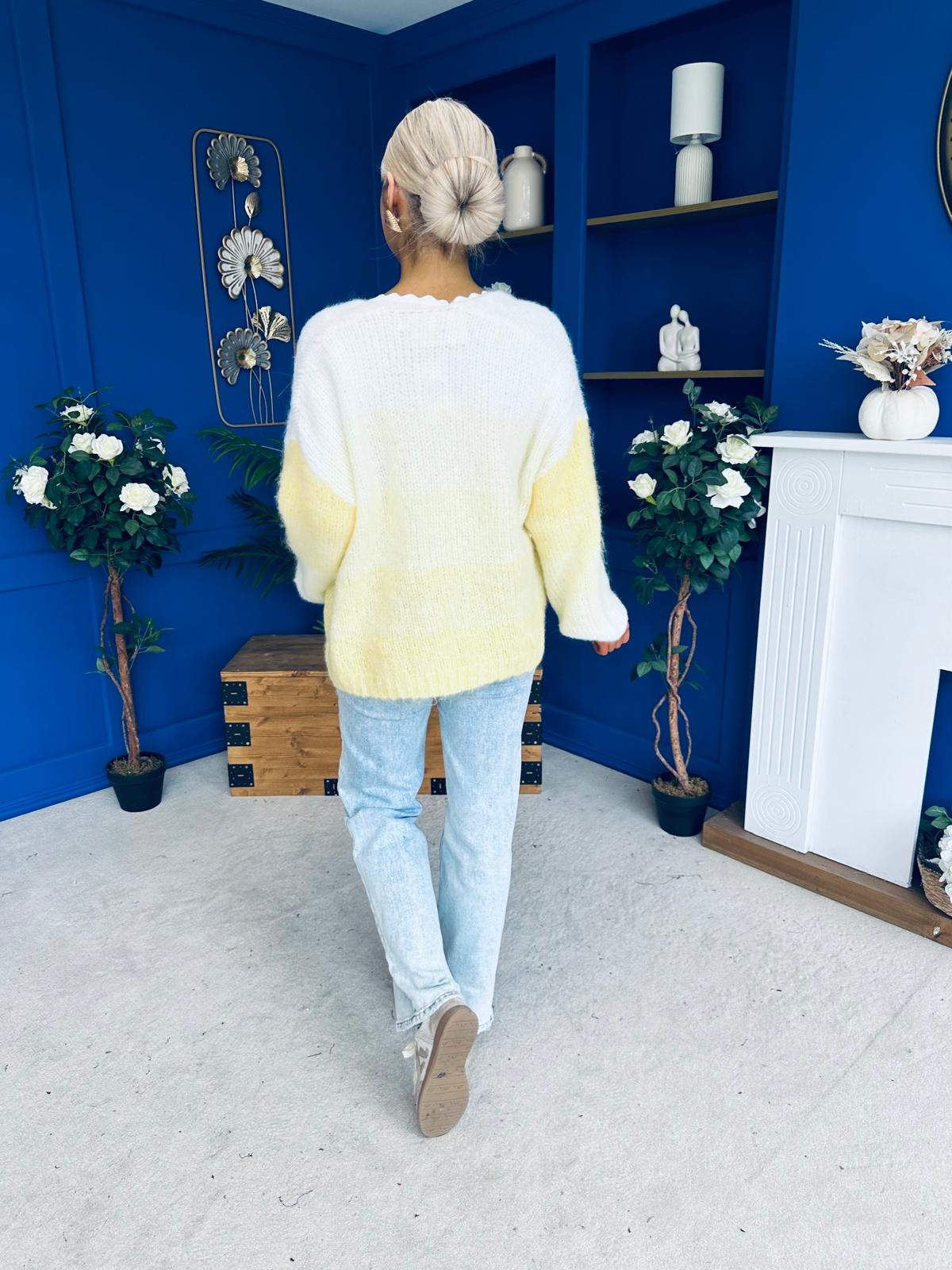 Siofra Soft Knit Cardi Yellow