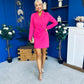 Barbara Blazer Style Mini Dress Pink