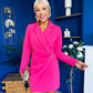 Barbara Blazer Style Mini Dress Pink