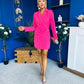 Barbara Blazer Style Mini Dress Pink